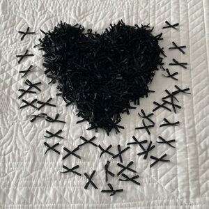 713 Black Mini Satin Bows Mini Blows Hand Knotted New